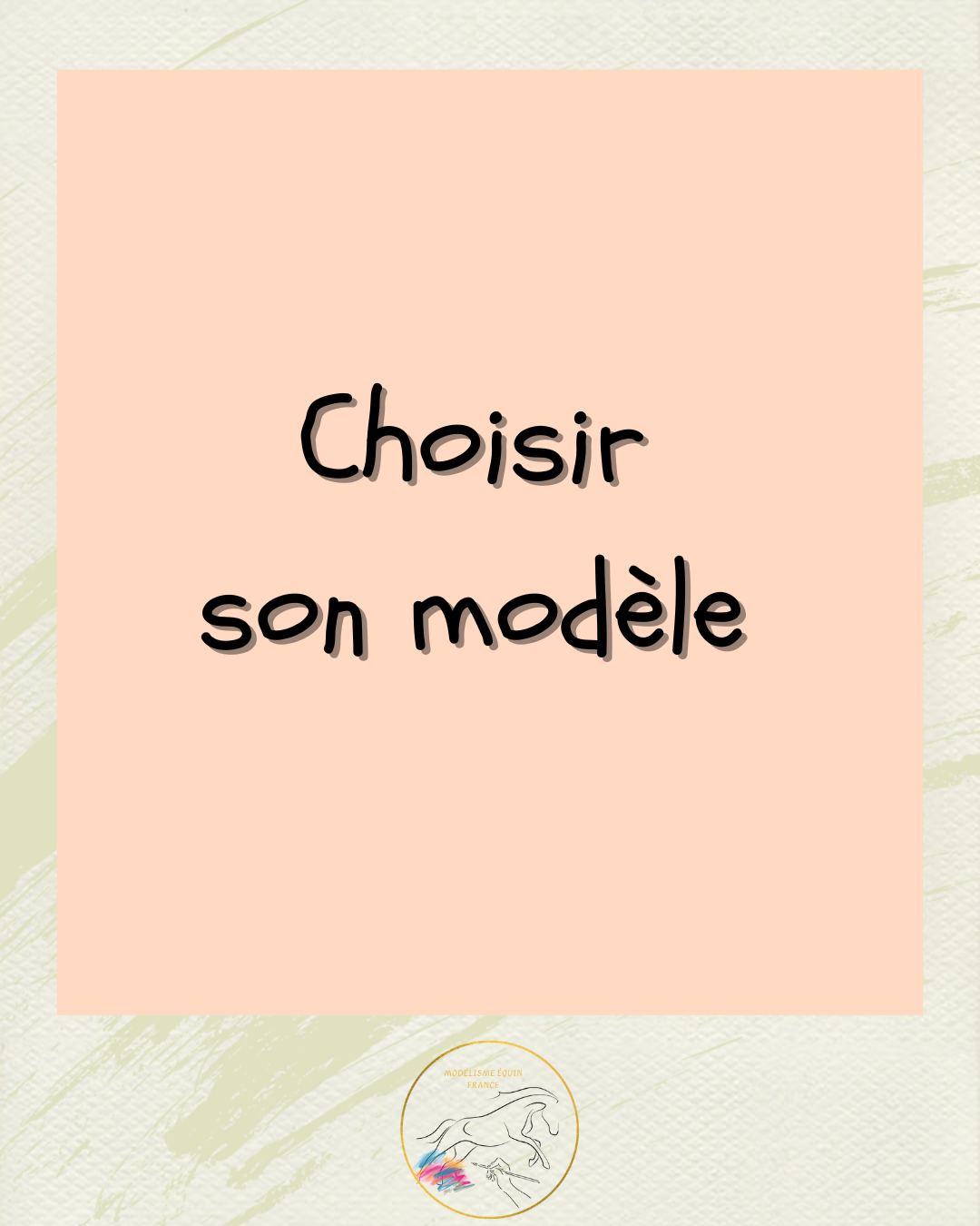 Menu choisir son modèle pour du modélisme équin