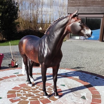 Brillance de a peinture à l'huile en modélisme équin ( résine d'artiste )