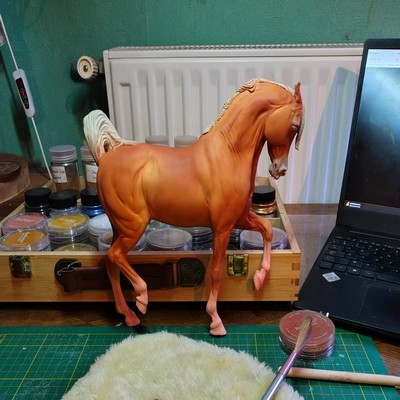 Premieres couches de pastels sur la basecoat