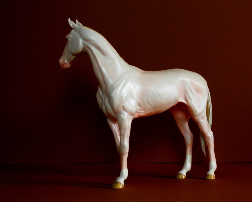 Robe cremello modélisme équin