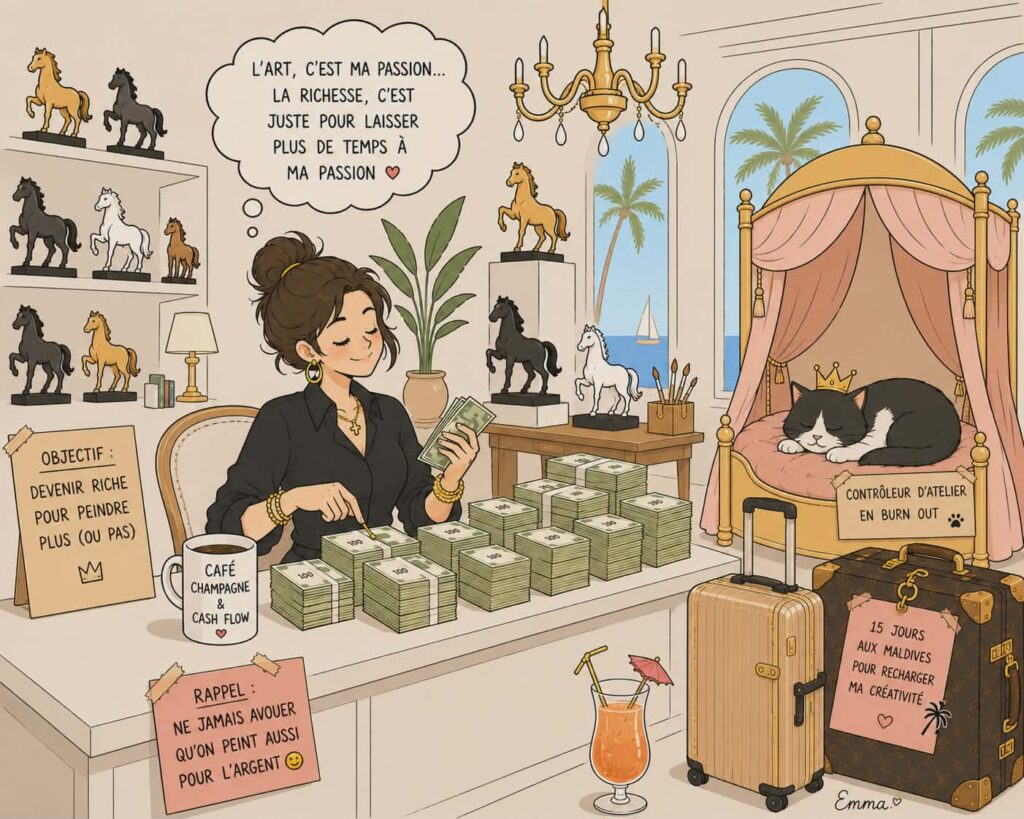 artiste riche modélisme équin